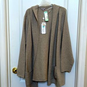 Evolution Tan Cardigan hoodie